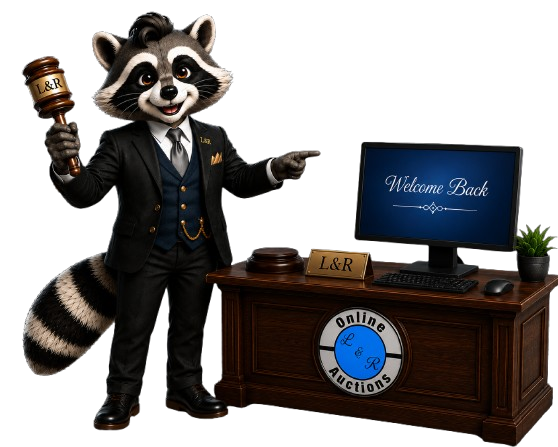 BidBeeny Bandit pointing toward the login form